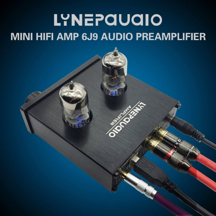 LINEPAUDIO A962 HiFi 6J9 Vacuum Tube Power Headphone Amplifier USB ASIO Sound Card