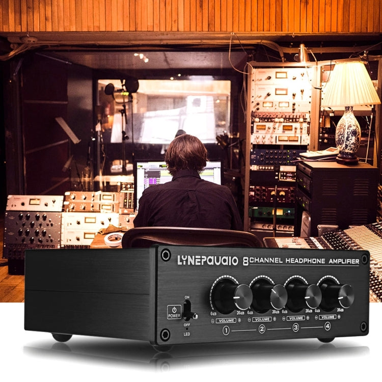 LINEPAUDIO A966 Pro Eight-channel Headphone Amplifier  Headphone Distributer Signal Amplifier