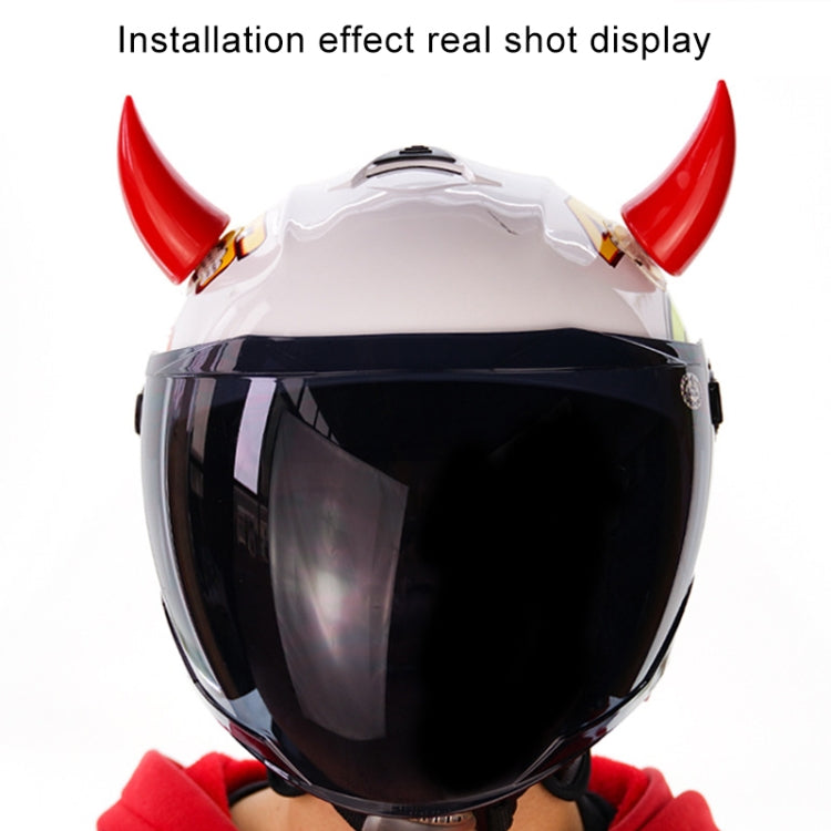 2 PCS Motorcycle Helmet Devil Decoration Motorbike Helmet Suction Cups Horns Decoration Headwear Sucker