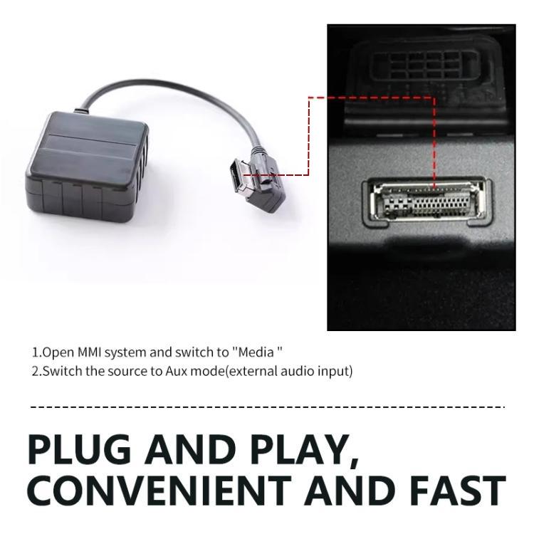 Car Wireless MMI 3G+ Bluetooth AUX Audio Cable Wiring Harness for Audi AMI / Volkswagen MDI