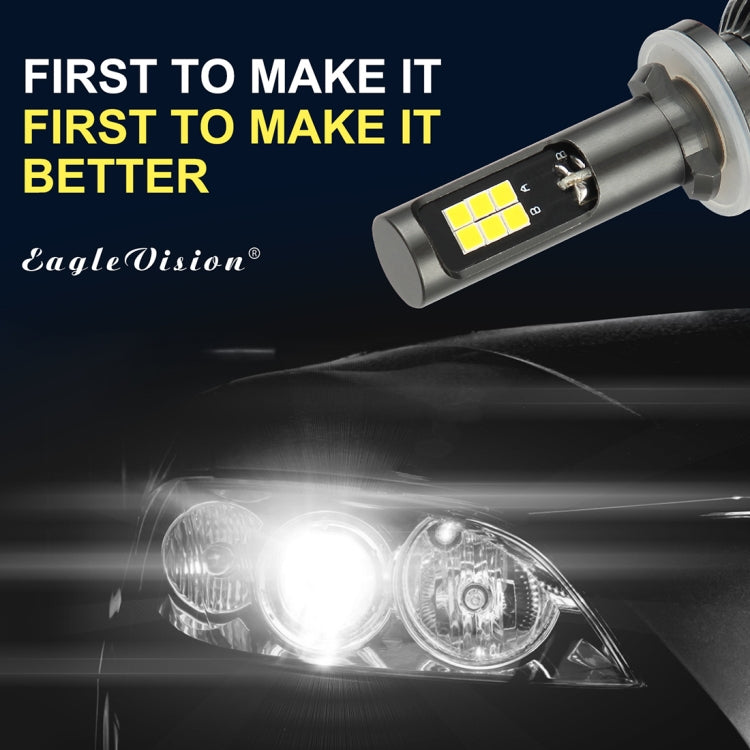 2 PCS EV15 880 / 881 DC9-32V / 6W / IP67 Car LED Double Color Fog Light, Cold White Light  + Amber Light