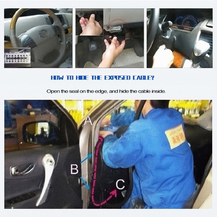 A200 OBD2 3.5 inch Vehicle-mounted Head Up Display Security System, Support Car Speed / Engine Revolving Speed Display / Water Temperature / Voltage