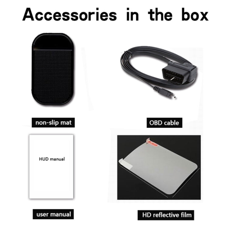 A200 OBD2 3.5 inch Vehicle-mounted Head Up Display Security System, Support Car Speed / Engine Revolving Speed Display / Water Temperature / Voltage