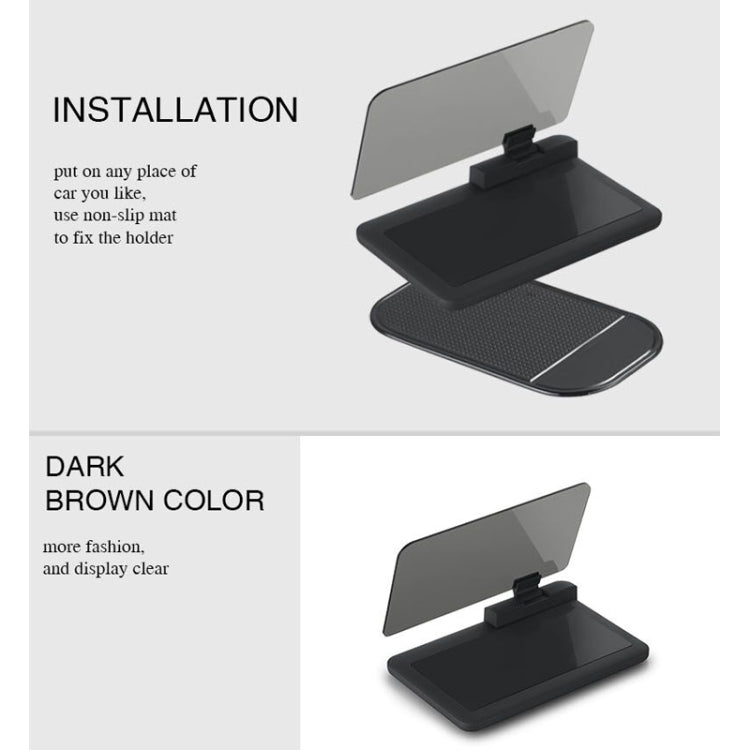 H6 Multi-function Car Smartphone Navigation Head Up Display Holder for 6 Inch Smartphone