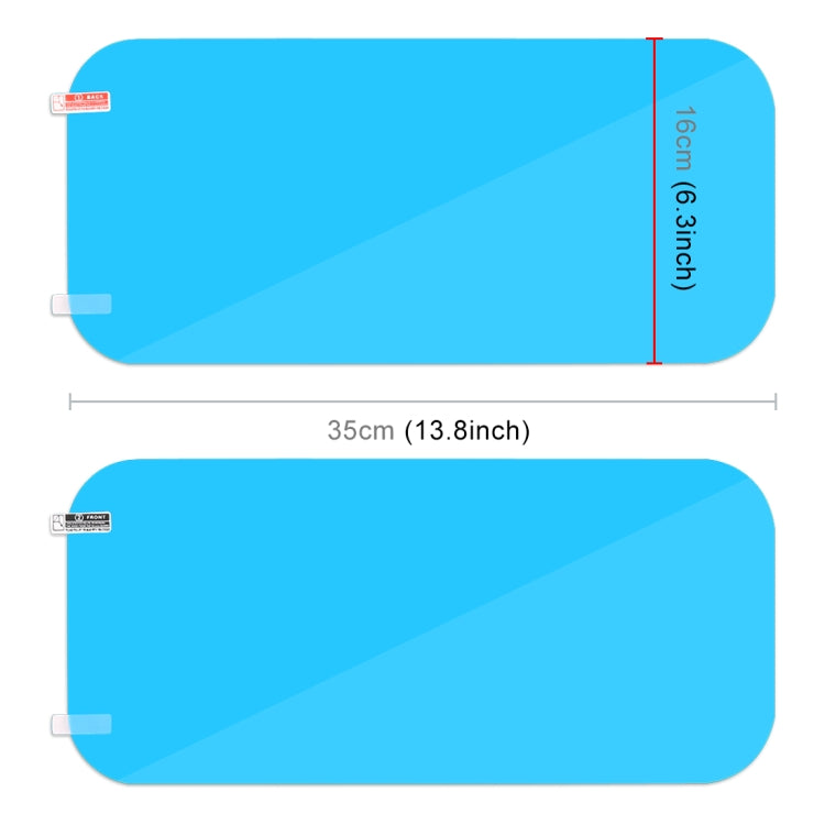 Truck PET Rearview Mirror Protective Window Clear Anti-fog Waterproof Rain Shield Film