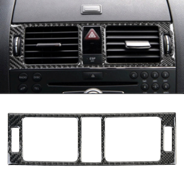 Car Dashboard Air Conditioning Frame Carbon Fiber Decorative Sticker for Mercedes-Benz W204 2007-2013