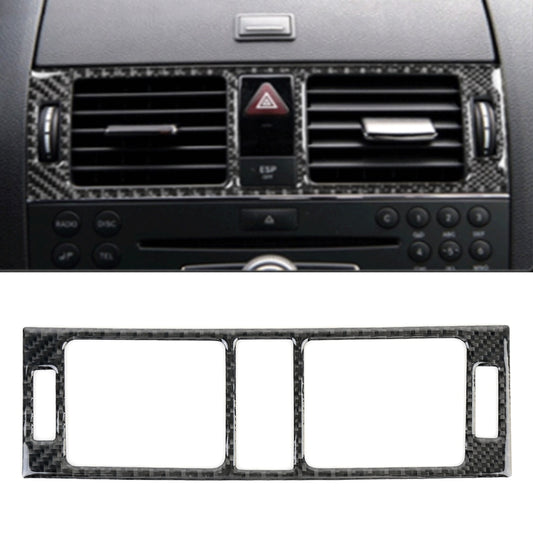 Car Dashboard Air Conditioning Frame Carbon Fiber Decorative Sticker for Mercedes-Benz W204 2007-2013