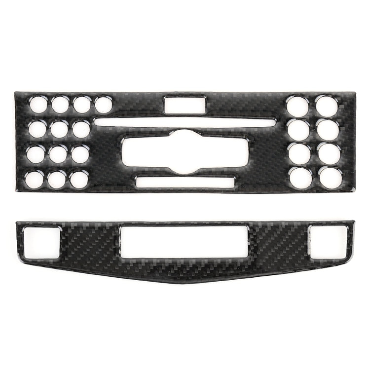 2 PCS Car CD Adjustment Frame Carbon Fiber Decorative Sticker for Mercedes-Benz W204 2007-2010, Right Driving