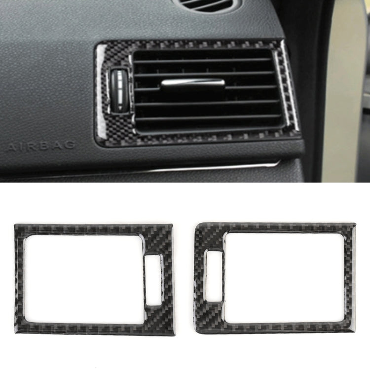 2 PCS Car Dashboard  Right and Left Air Outlet Frame Carbon Fiber Decorative Sticker for Mercedes-Benz W204 2007-2013
