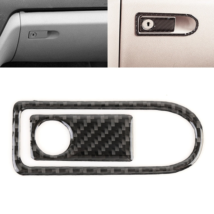 2 PCS Car Passenger Seat Storage Box Handle Carbon Fiber Decorative Sticker for Mercedes-Benz W204 2007-2013