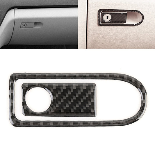 2 PCS Car Passenger Seat Storage Box Handle Carbon Fiber Decorative Sticker for Mercedes-Benz W204 2007-2013