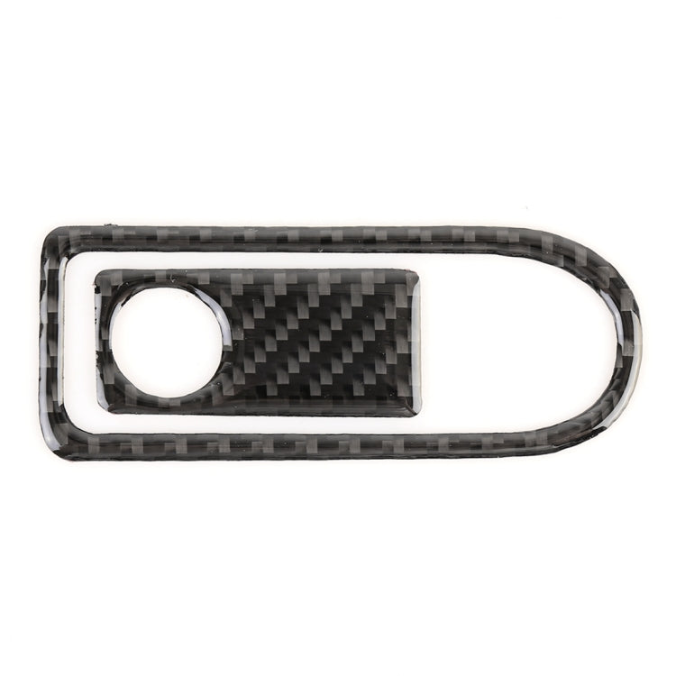 2 PCS Car Passenger Seat Storage Box Handle Carbon Fiber Decorative Sticker for Mercedes-Benz W204 2007-2013