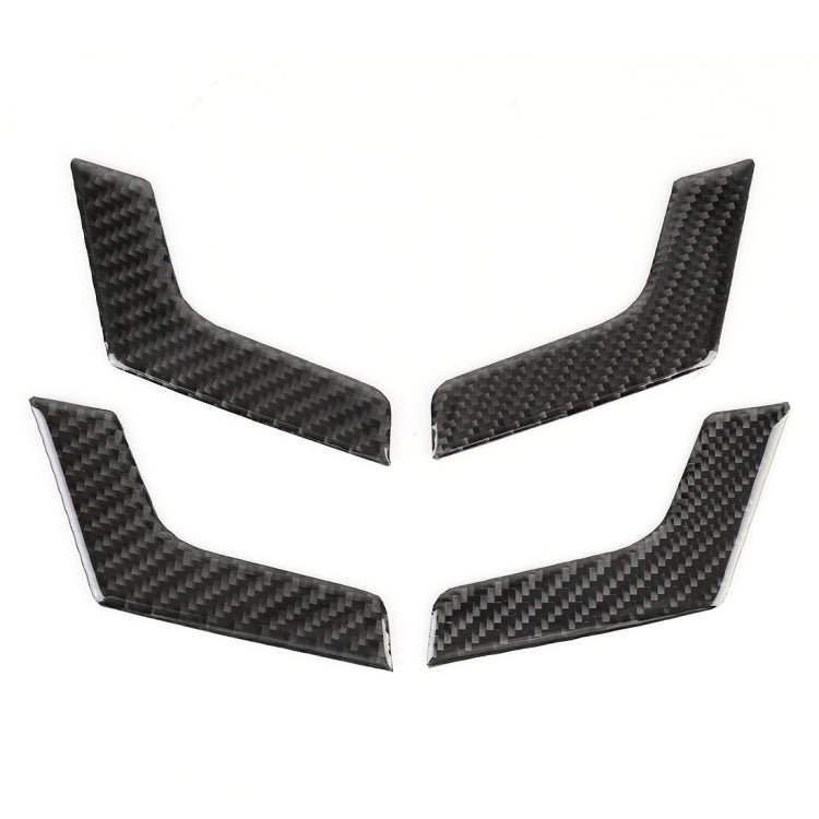 4 PCS Car Door Inner Handle Panel Carbon Fiber Decorative Sticker for Mercedes-Benz W204 2007-2013