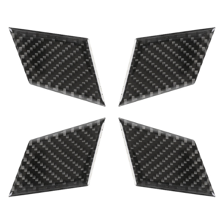 4 PCS Car Door Inner Handle Wrist Panel Carbon Fiber Decorative Sticker for Mercedes-Benz W204 2007-2013