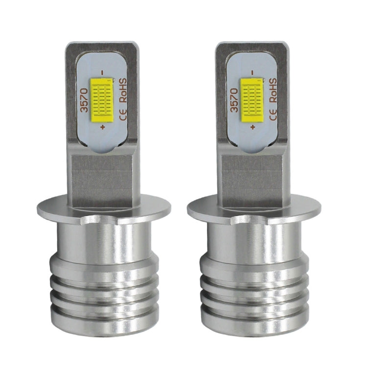 2 PCS H3 72W 1000LM 6000-6500K Super Bright Car Fog Light LED Bulbs, DC 12-24V