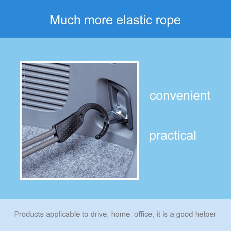 Reusable Car Fastening Rope Car Adjustable Elastic Rope Trunk Storage Hooks Strap Fastening Vehicle Fastening Rope, Length: 1.5m