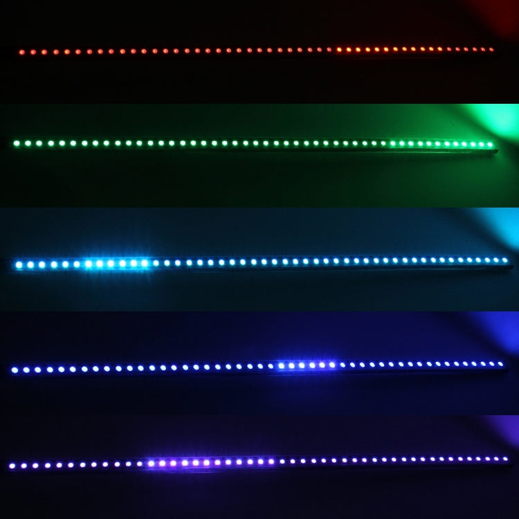 5050 20W 48 LED RGB Car Truck Remote Colorful Knight Rider LED Strobe Scanner Flash Strip Light, DC 12V  Cable Length: 130cm