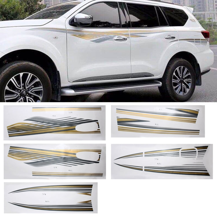 5 PCS SUV Body Decorative Strip Brand Car Streamline Shining Sticker for Nissan TERRA 2019