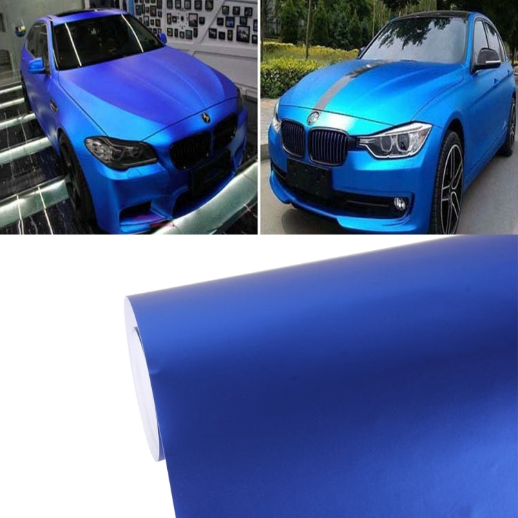 8m * 0.5m Ice Blue Metallic Matte Icy Ice Car Decal Wrap Auto Wrapping Vehicle Sticker Motorcycle Sheet Tint Vinyl Air Bubble Sticker