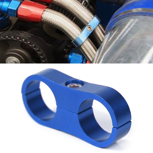 AN10 Automotive 2-hole High Pressure Tubing Fixing Clip Car Tubing Clamp Aluminum Alloy Clip Tubing Separator, Random Color Delivery