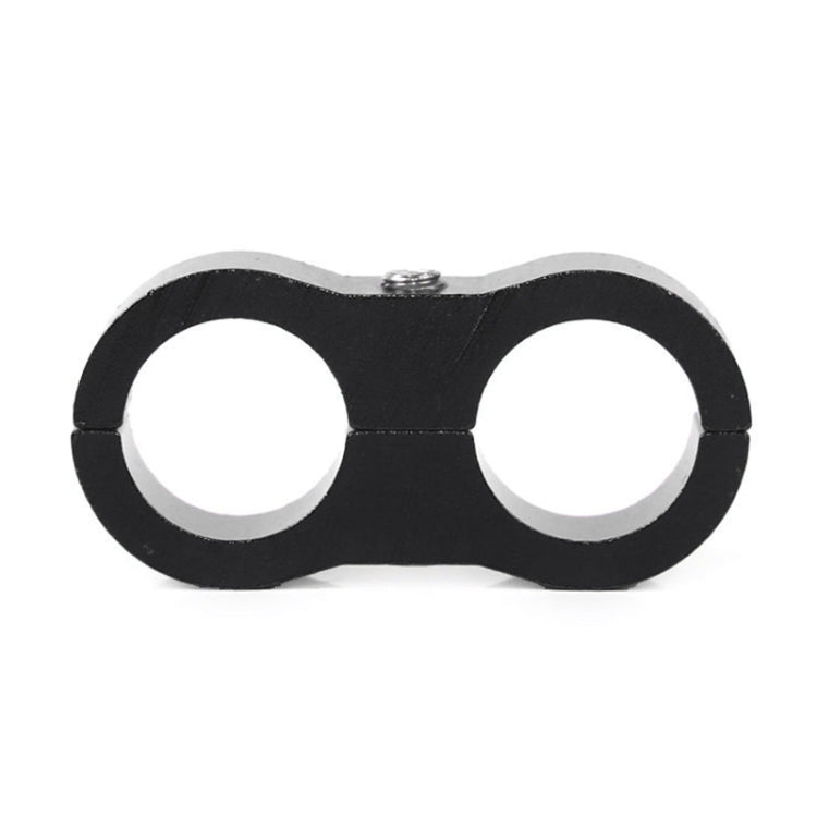 AN10 Automotive 2-hole High Pressure Tubing Fixing Clip Car Tubing Clamp Aluminum Alloy Clip Tubing Separator, Random Color Delivery