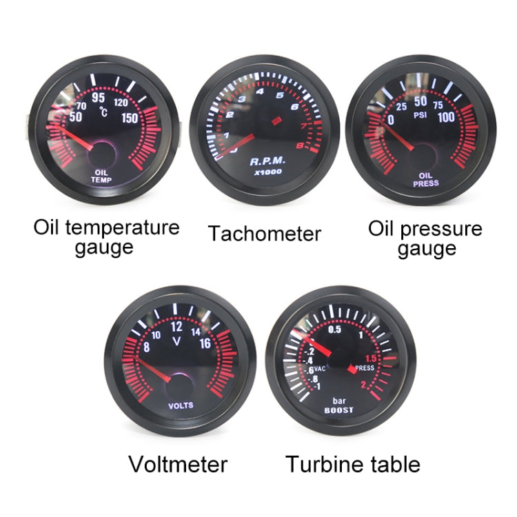 52mm 12V Universal Car Modified Oil Temperature Gauge