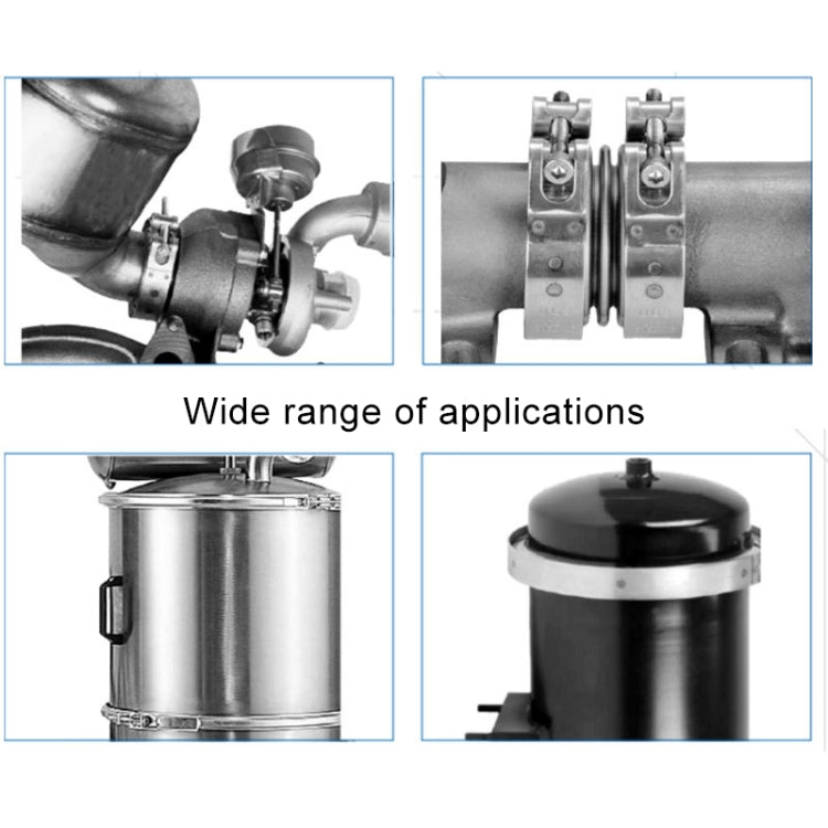 3 inch Car Turbo Exhaust Downpipe V-Band Clamp Stainless Steel 304 Flange Clamp