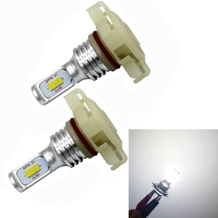 2 PCS H16(EU) 72W 1000LM 6000-6500K Super Bright White Light Car Fog LED Bulbs, DC 12-24V