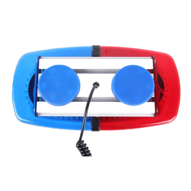 25W 240 LEDs Red Light + Blue Light Waterproof Strobe Light Dome Warning Light, DC 12V， Wire Length: 60cm