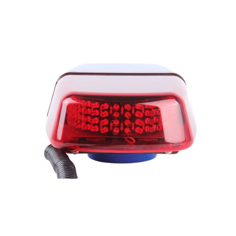25W 240 LEDs Red Light + Blue Light Waterproof Strobe Light Dome Warning Light, DC 12V， Wire Length: 60cm