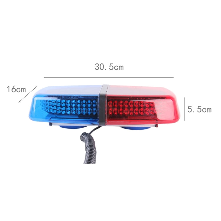 25W 240 LEDs Red Light + Blue Light Waterproof Strobe Light Dome Warning Light, DC 12V， Wire Length: 60cm