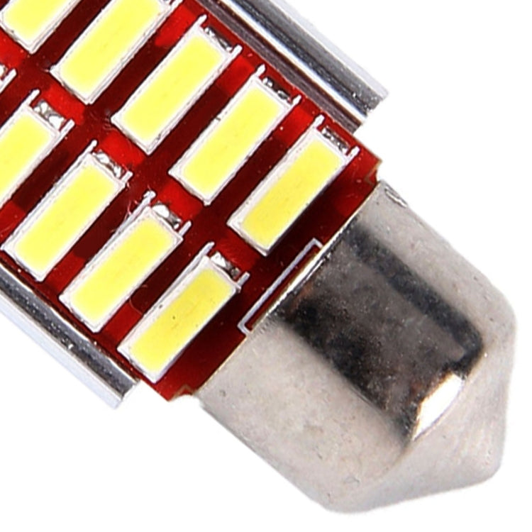 2 PCS DC 12V 3W 36MM Bicuspid Car Door Lamps Registration Mark light Dashboard Dome Door Lights LED Reading Lamp with 16 LED SMD 3014 Lights White