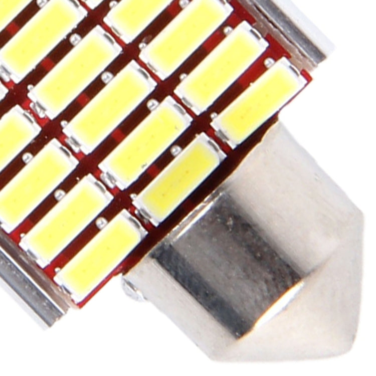 2 PCS DC 12V 6W 36MM Bicuspid Car Door Lamps Registration Mark light Dashboard Dome Door Lights LED Reading Lamp with 27 LED SMD 3014 Lights White