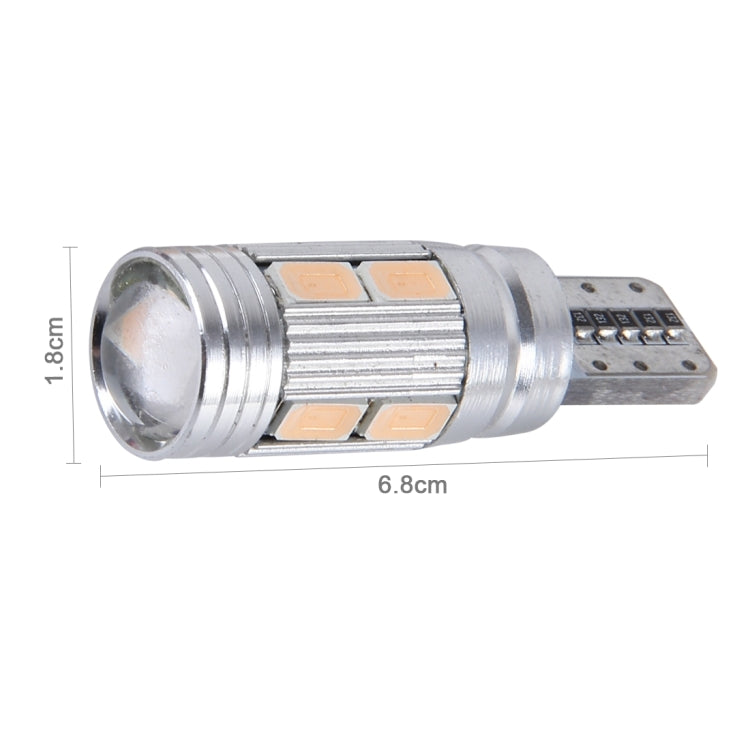 2 PCS T10 6W 10 SMD 5630 LED Error-Free Canbus Car Clearance Lights Lamp, DC 12V