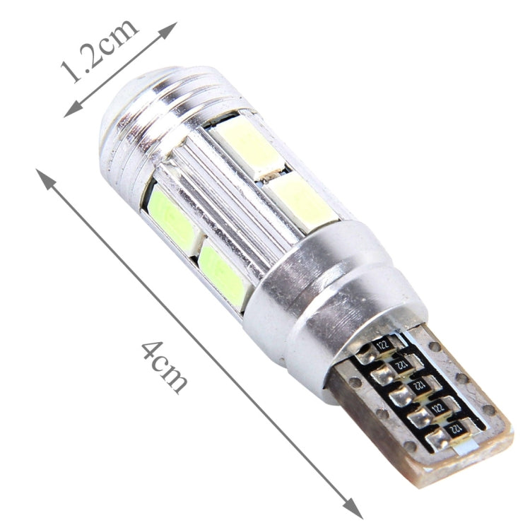 2PCS T10 6W Ice Blue Light 10 SMD 5630 LED Error-Free Canbus Car Clearance Lights Lamp, DC 12V