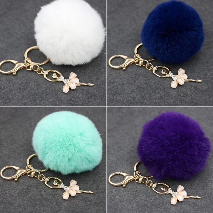 Ballet Golden Keychain Key Holder Key Chains Rings Holder Rex Rabbit Car Bag Pendant Fashion Bag Ornaments Pendant, Random Color Delivery