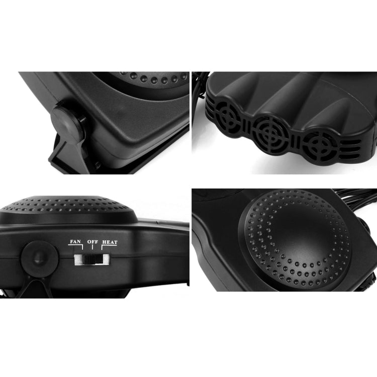 DC 12V 150W Cold and Warm Dual Use Three Outlet Car Auto Electronic Heater Fan Windshield Defroster Demister