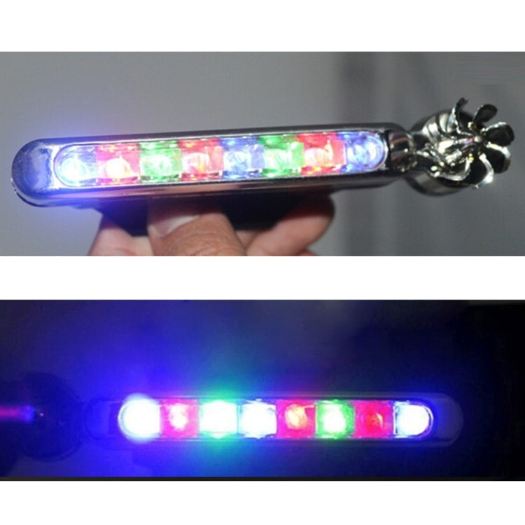 2 PCS 2W 8 Colorful LED Bulbs Wind Powered Decorative Car Lights