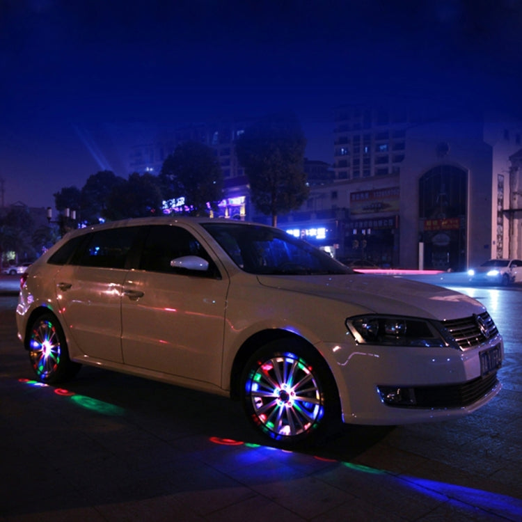 4 PCS Solar High Power Car LED Colorful Wheel Lights
