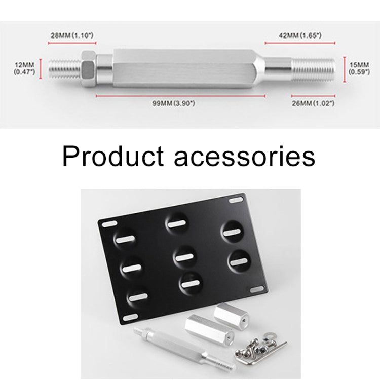 Car Front Bumper Tow Hook License Plate Mounting Bracket Holder for Subaru