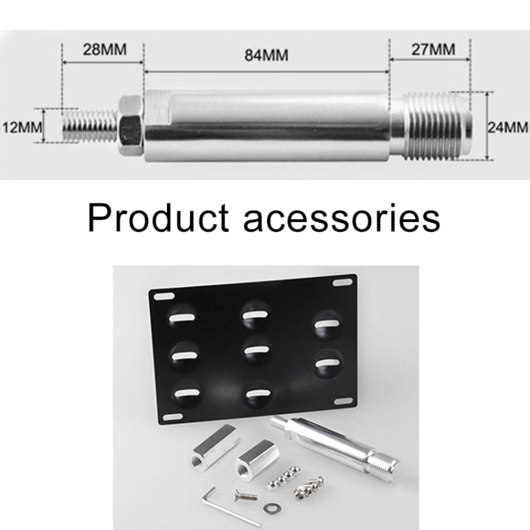 Car Front Bumper Tow Hook License Plate Mounting Bracket Holder for Toyota Yaris