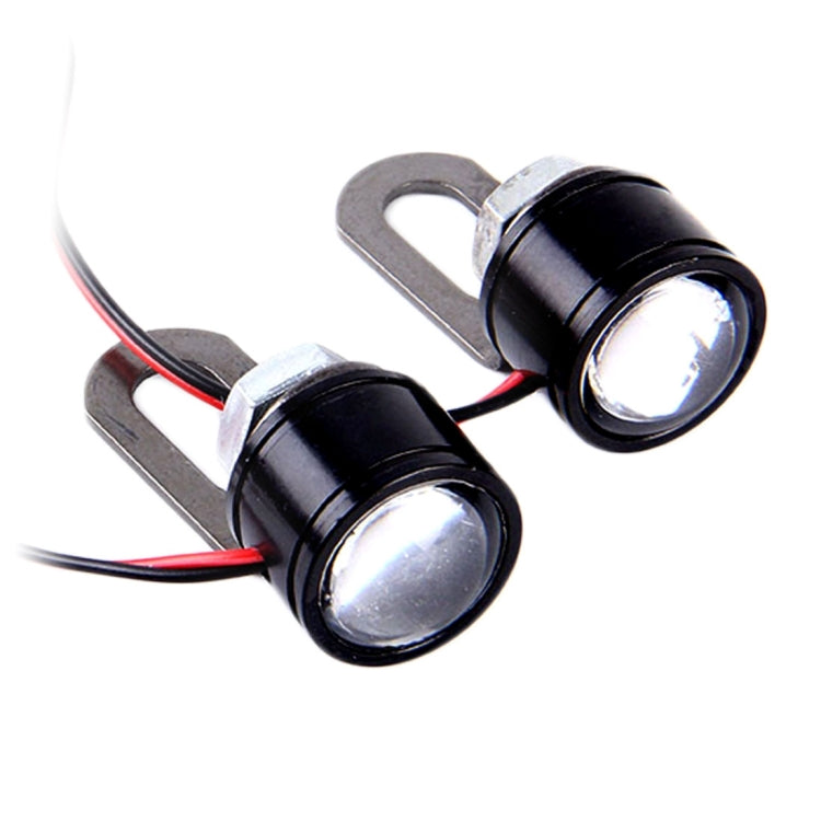 2 PCS 12V 3W Eagle Eyes LED Light For Motorcycle ，Wire Length: 45cm