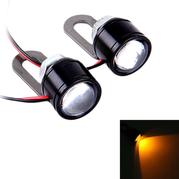 2 PCS 12V 3W Eagle Eyes LED Light For Motorcycle ，Wire Length: 45cm