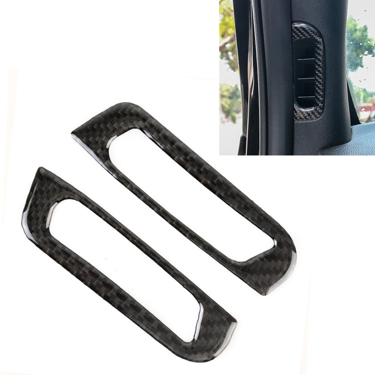 2 PCS Car A Column Air Outlet Carbon Fiber Decorative Sticker for Jeep Grand Cherokee