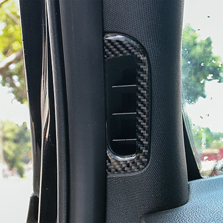 2 PCS Car A Column Air Outlet Carbon Fiber Decorative Sticker for Jeep Grand Cherokee