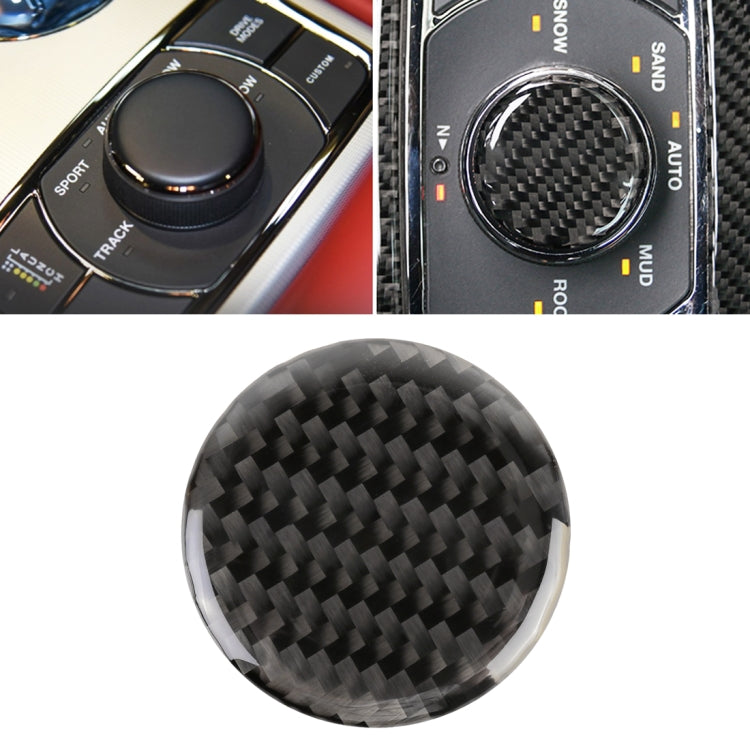 Car Water Cup Rotate Button Panel Carbon Fiber Decorative Sticker for Jeep Grand Cherokee 2014-2018