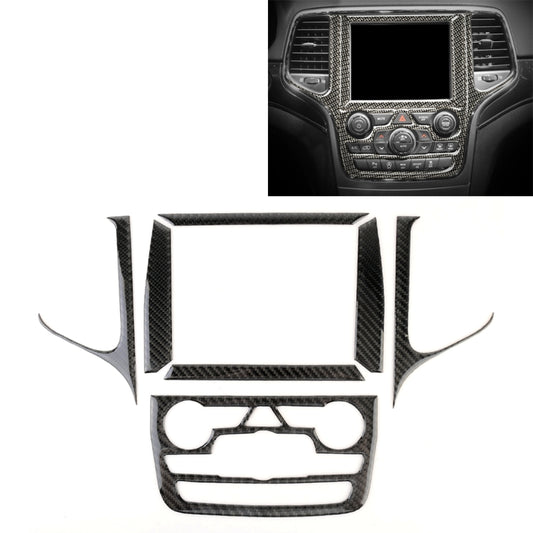 Car Central Control Navigation Carbon Fiber Decorative Sticker for Jeep Grand Cherokee 2011-2017