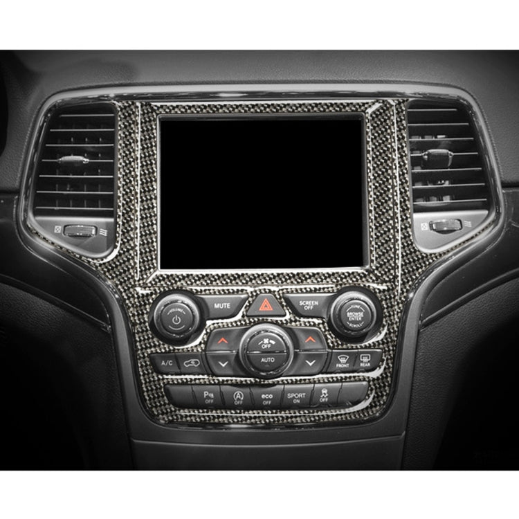 Car Central Control Navigation Carbon Fiber Decorative Sticker for Jeep Grand Cherokee 2011-2017