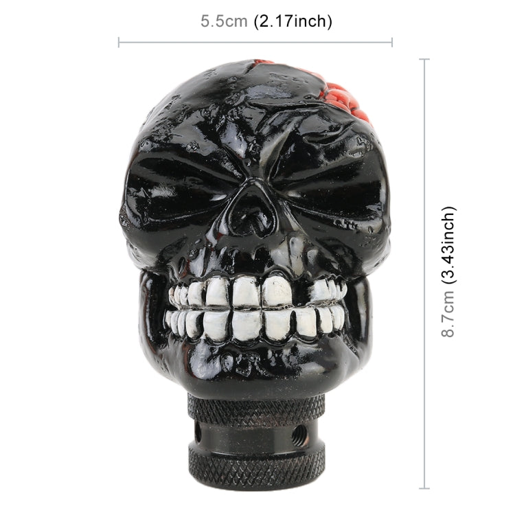 Universal Skull Head Shape Manual or Automatic Gear Shift Knob, Size: 8.7x5.5cm