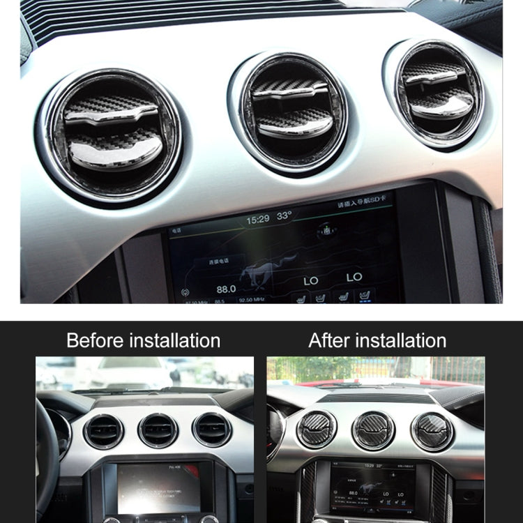 9 PCS Central Air Vents Cover Decorative Sticker Air Outlet Trim Ring for Ford Mustang 2015-2020